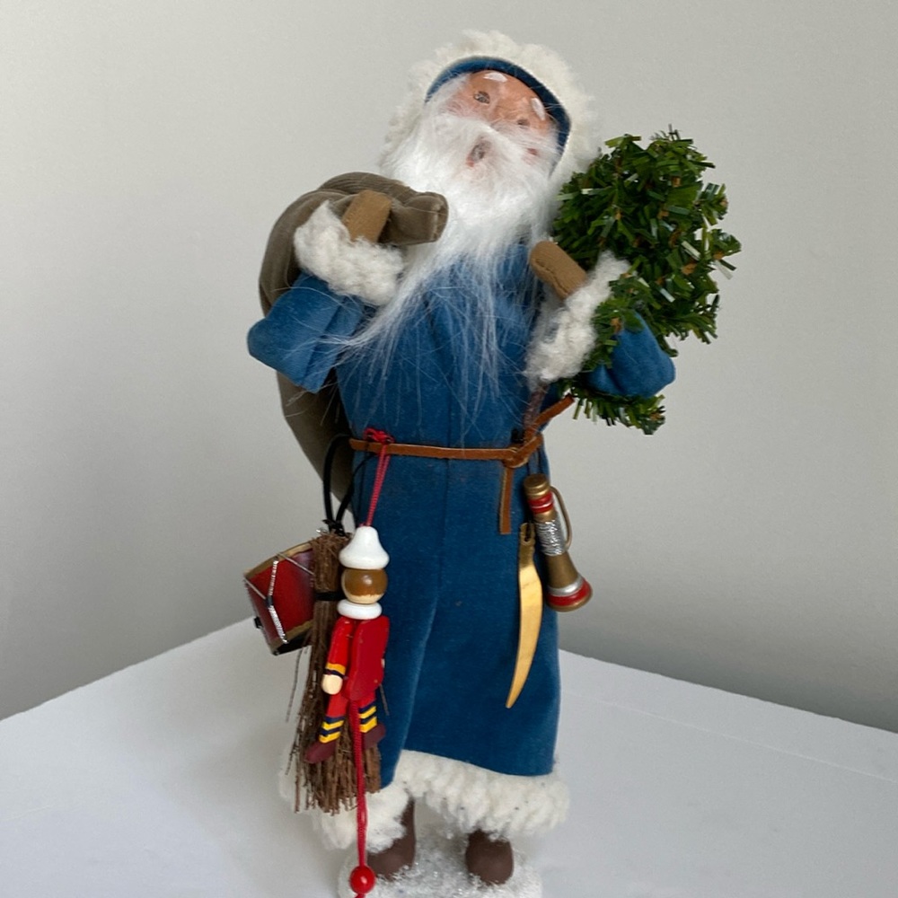Byers' Choice Blue Velvet Santa